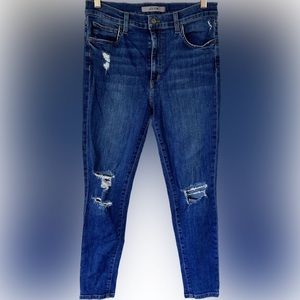 Joe’s Jeans High Rise Skinny Ankle Jeans Distressed Size 30 Waist